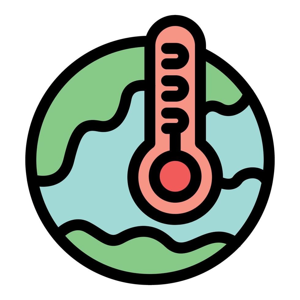 Global warming alert, thermometer showing rising temperatures on earth vector