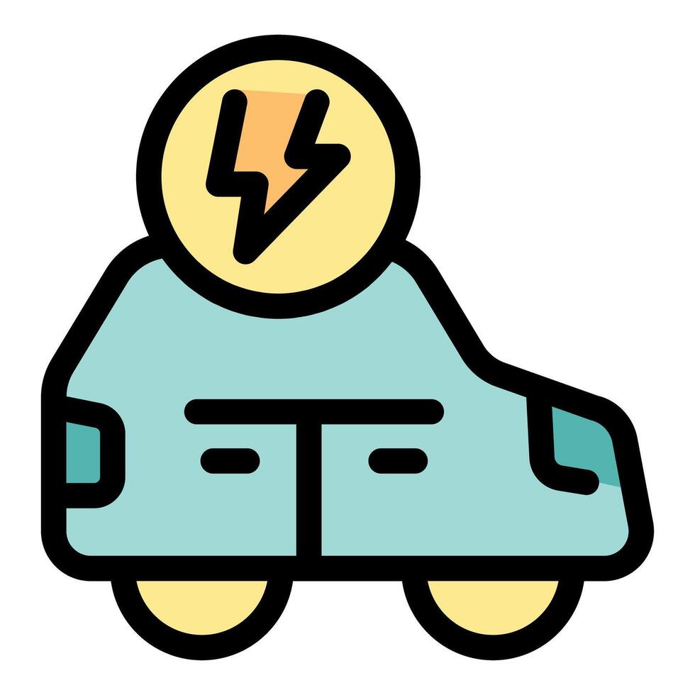 Electric car representing sustainable transportation and clean energy vector