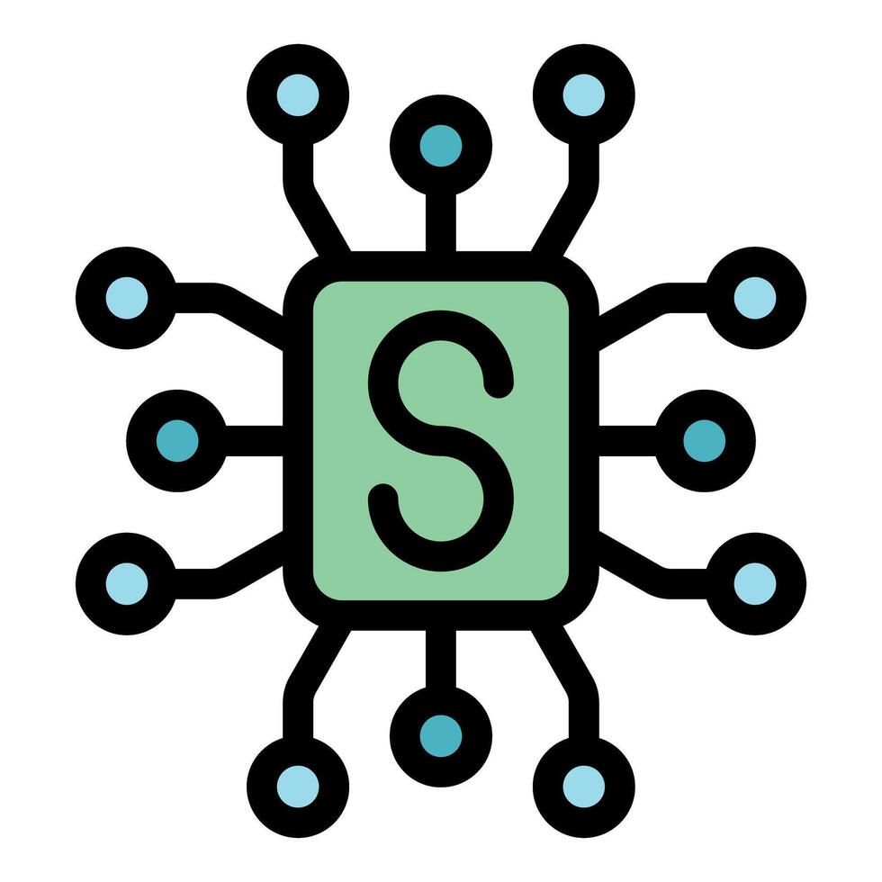 Sandbox blockchain technology connecting nodes in decentralized network vector