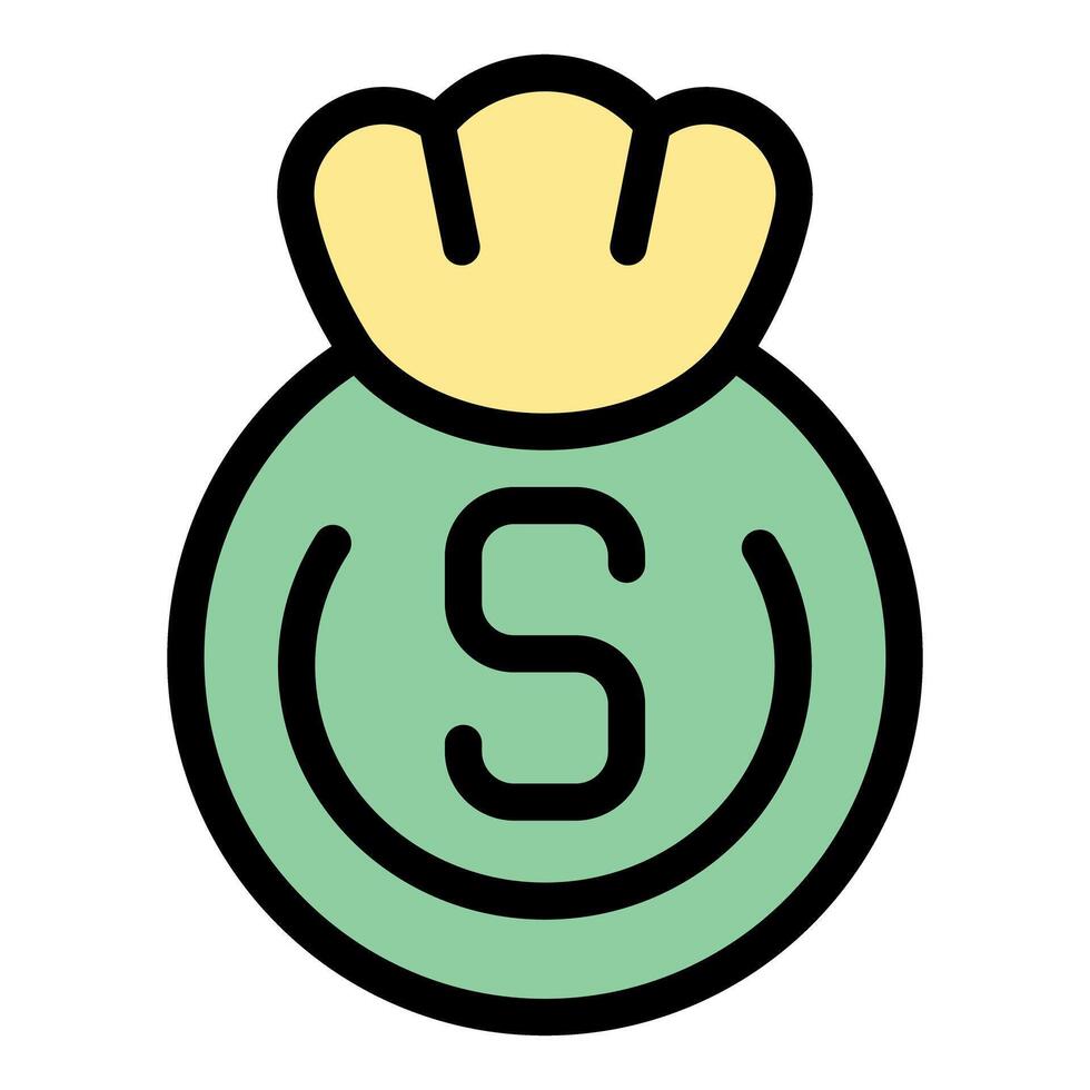 Money bag with dollar sign showing savings and investment vector