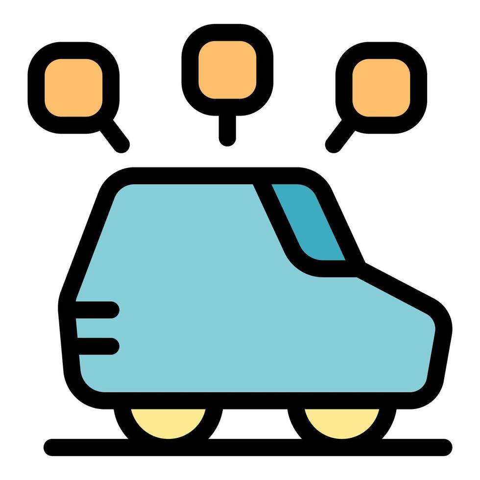 Car sharing service providing convenient transportation icon vector