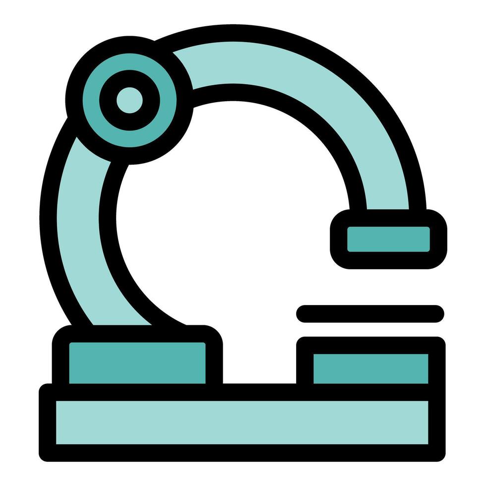 Laboratory microscope analyzing sample, scientific research icon vector