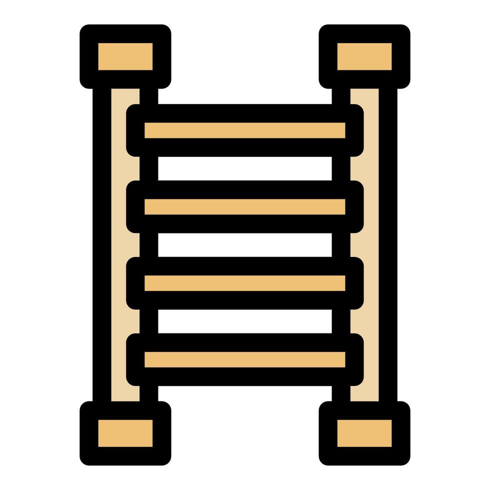 Wooden ladder providing access to higher levels vector