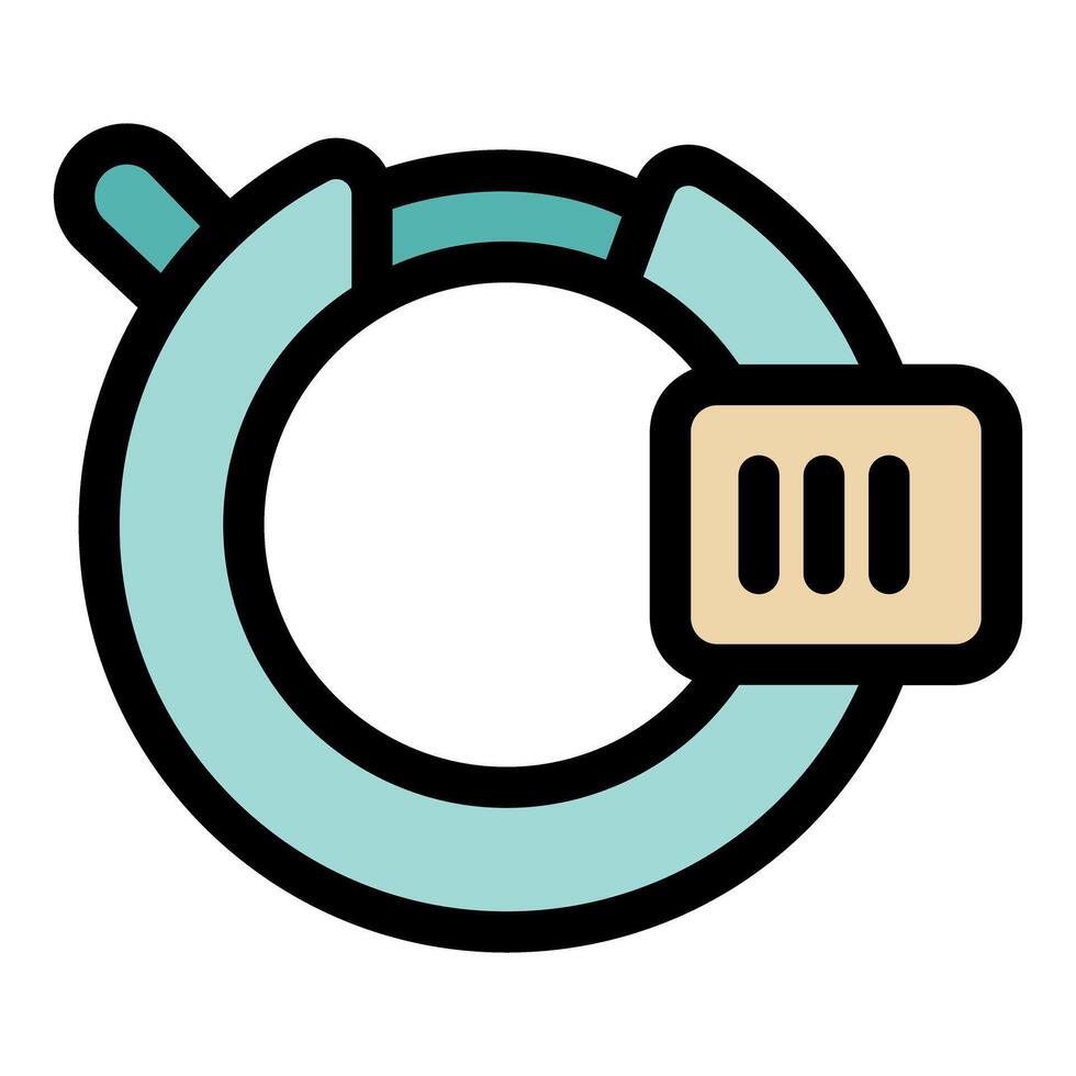 Smart watch showing battery charging status icon vector