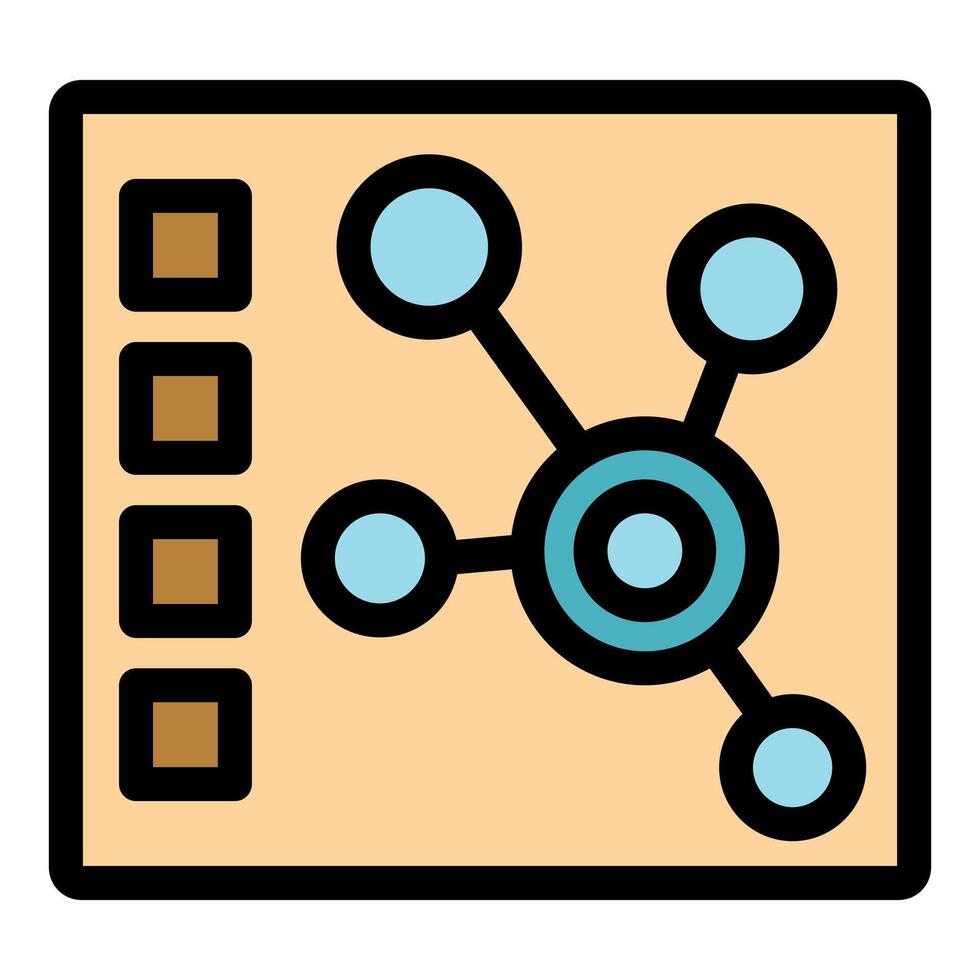 Molecule scheme representing chemical bonds on scientific board vector