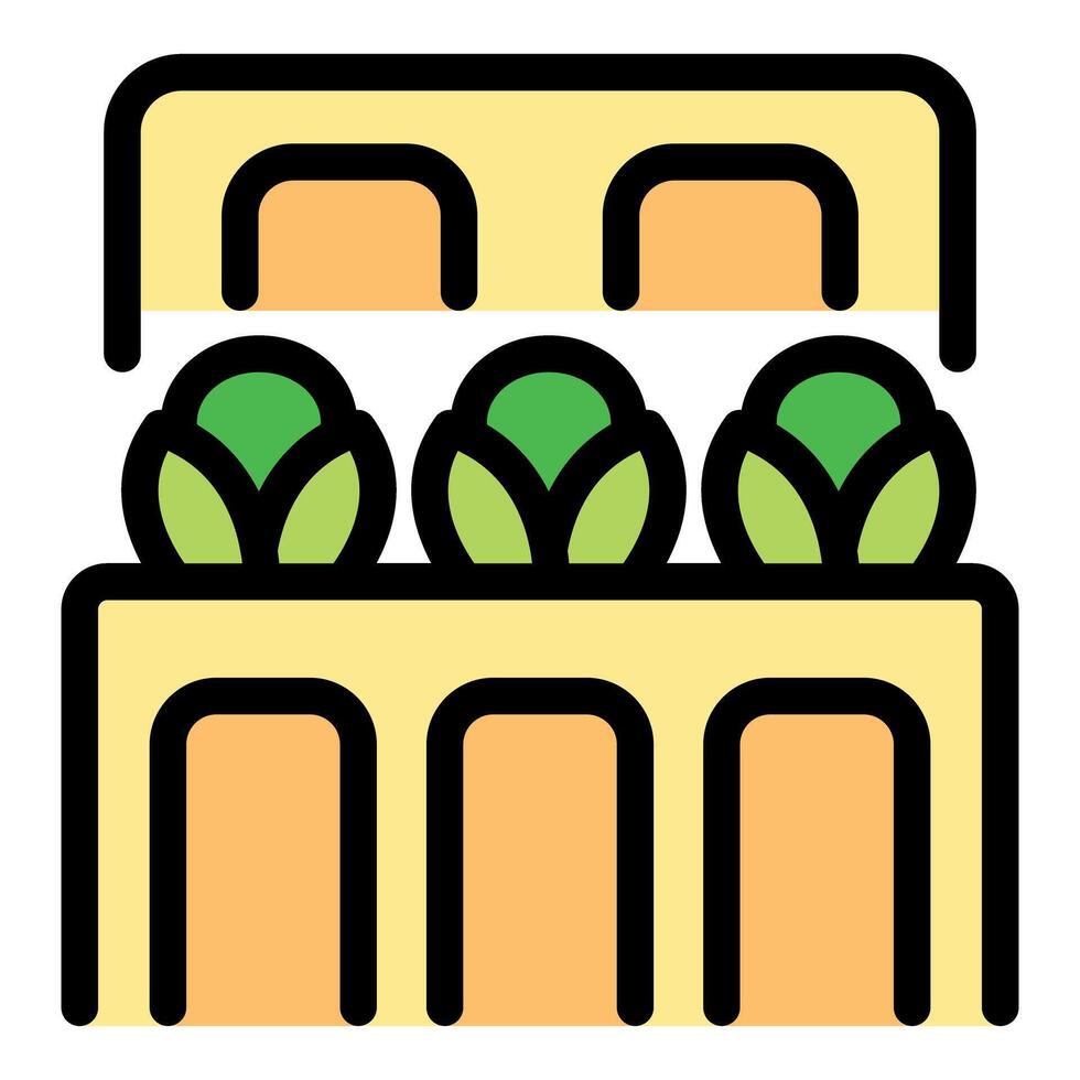 Growing vegetables using vertical farming techniques vector