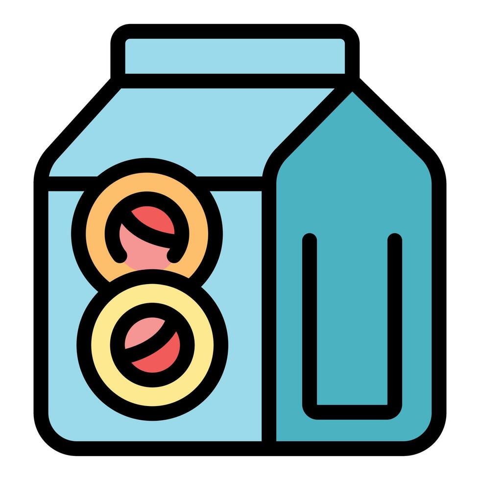 Cookies box with transparent window showing biscuits inside vector