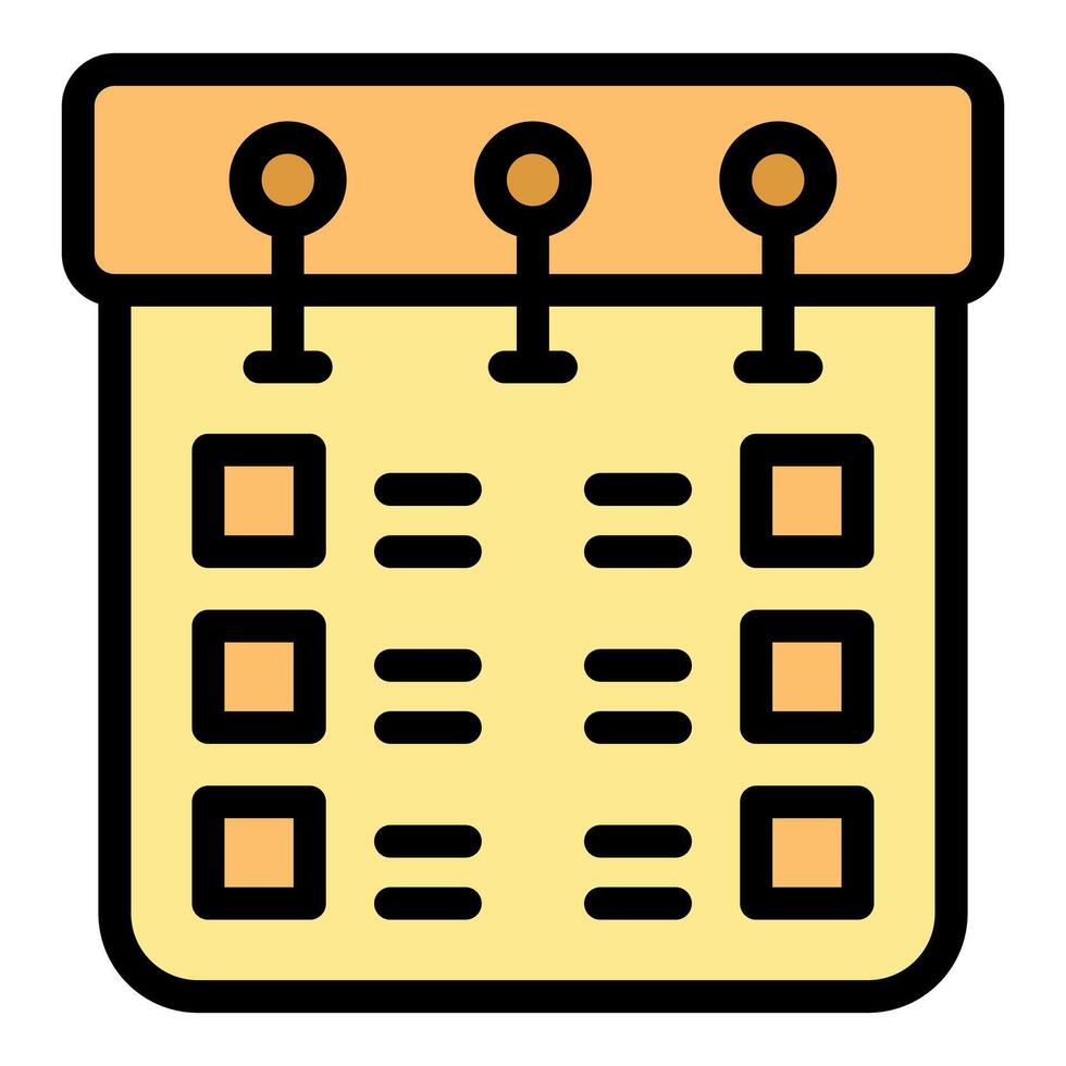 Hanging calendar representing scheduling and time management vector