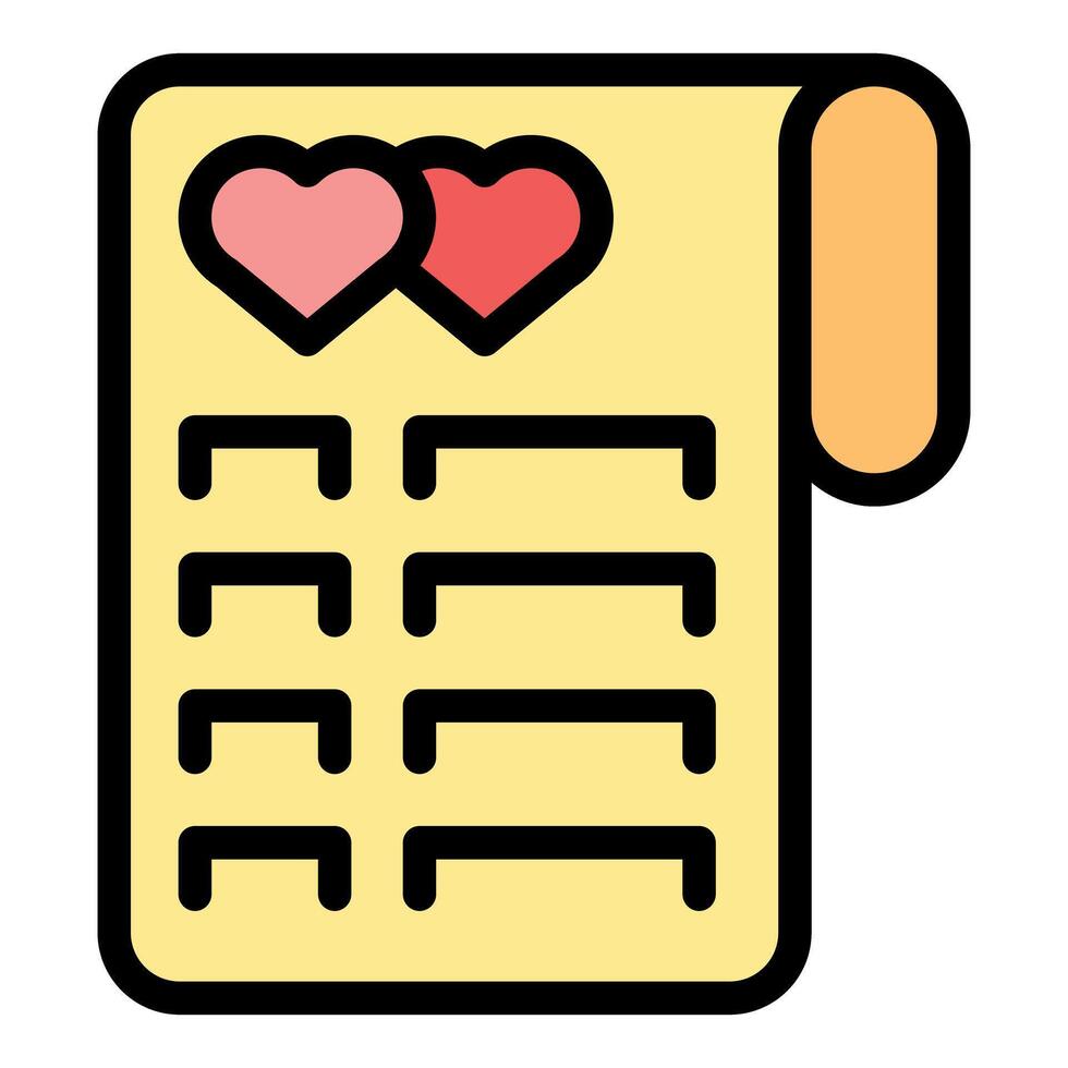 Love letter expressing romantic feelings with two hearts vector