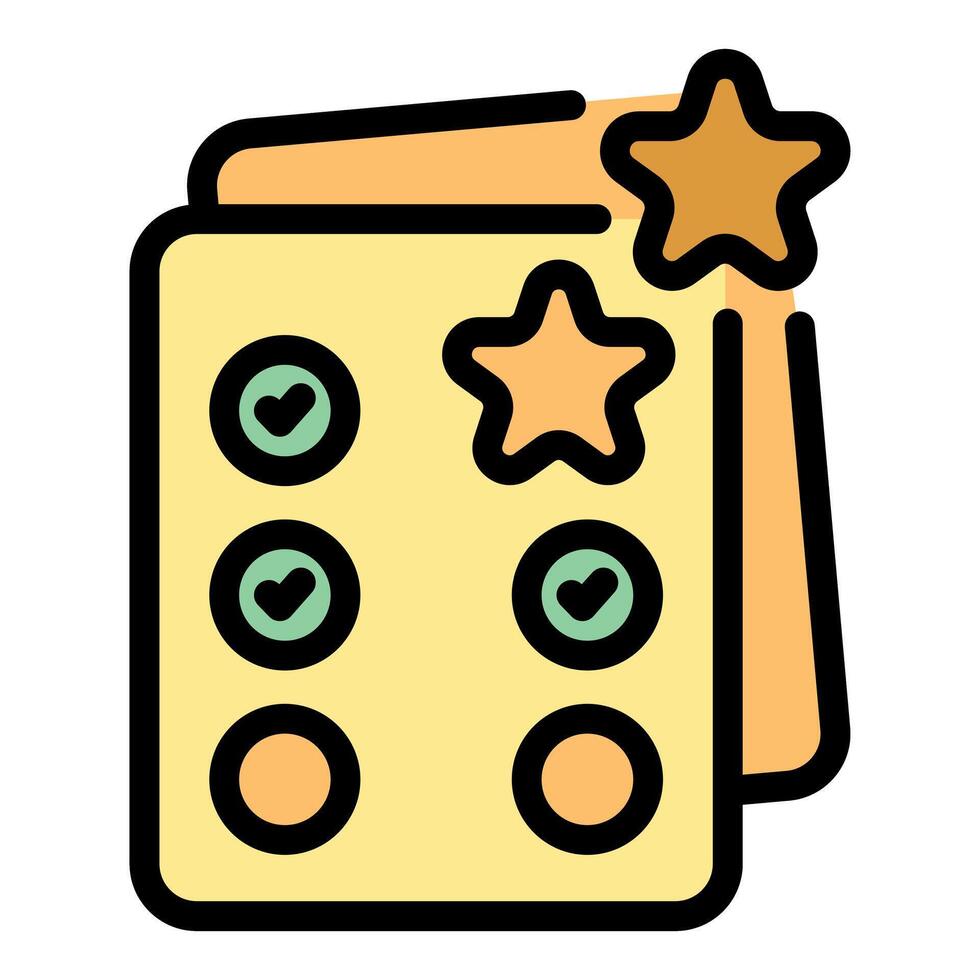 Customer satisfaction survey with checkmarks and stars showing positive feedback vector