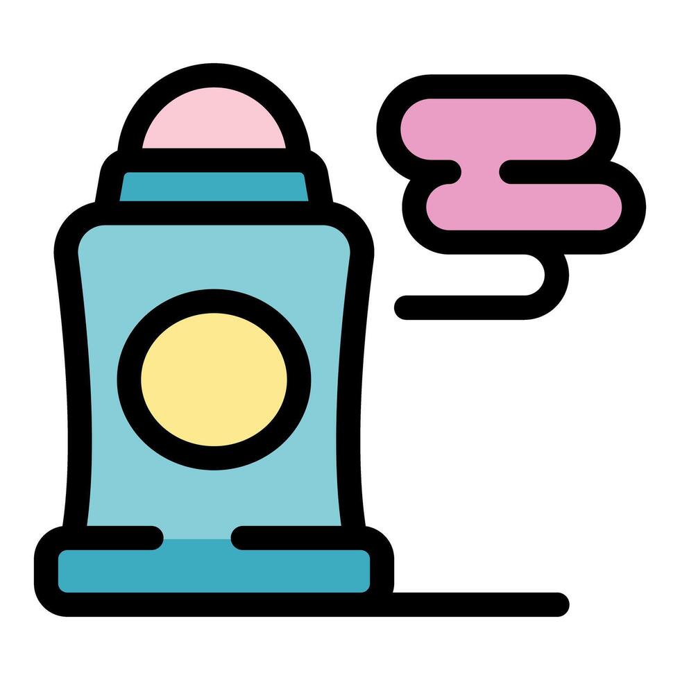 Roll on deodorant releasing a pleasant scent, promoting freshness and hygiene vector