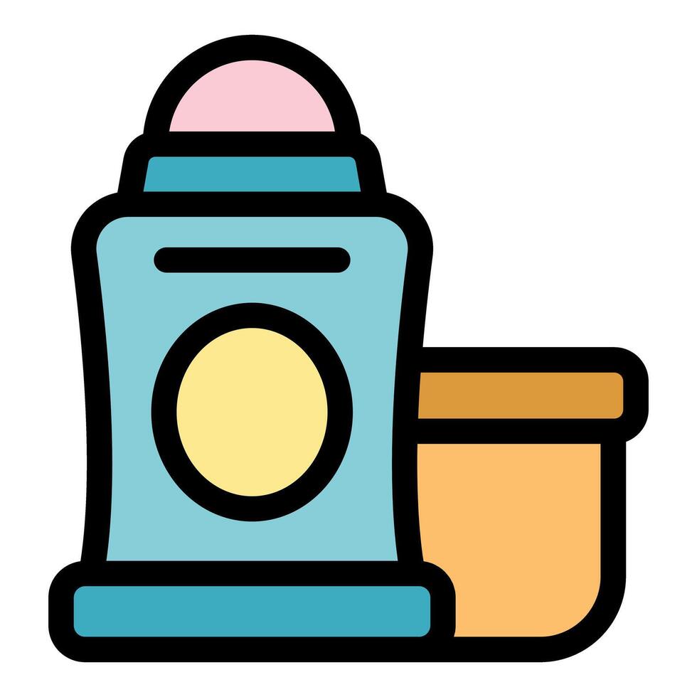 Roll on deodorant and packaging promoting personal hygiene vector