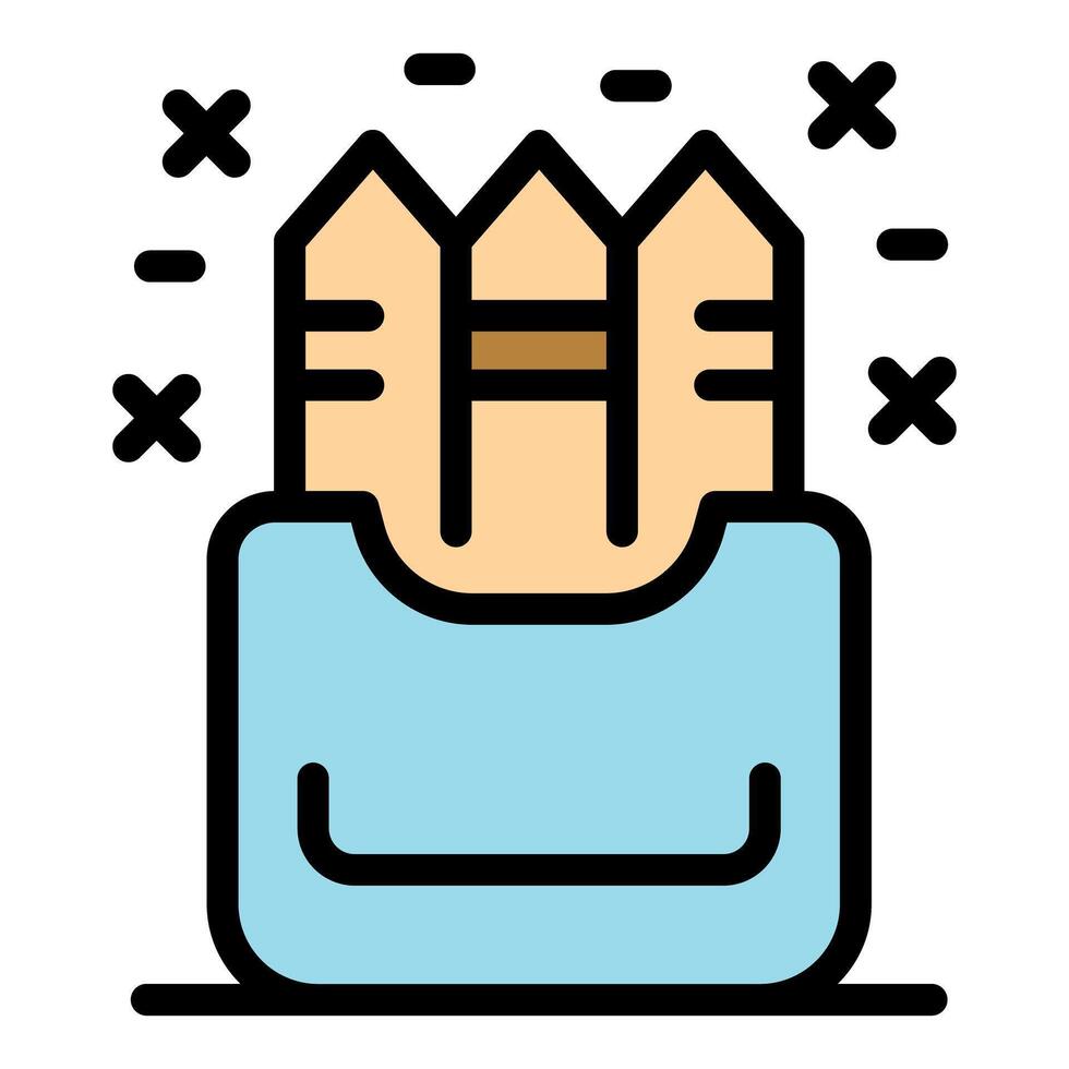Pencils standing in a pencil holder, ready for creative work vector