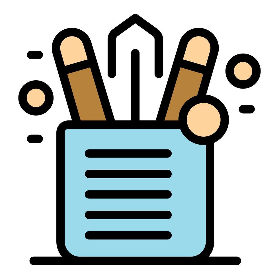 Office supplies emerging from filing box, symbolizing business growth and efficiency vector