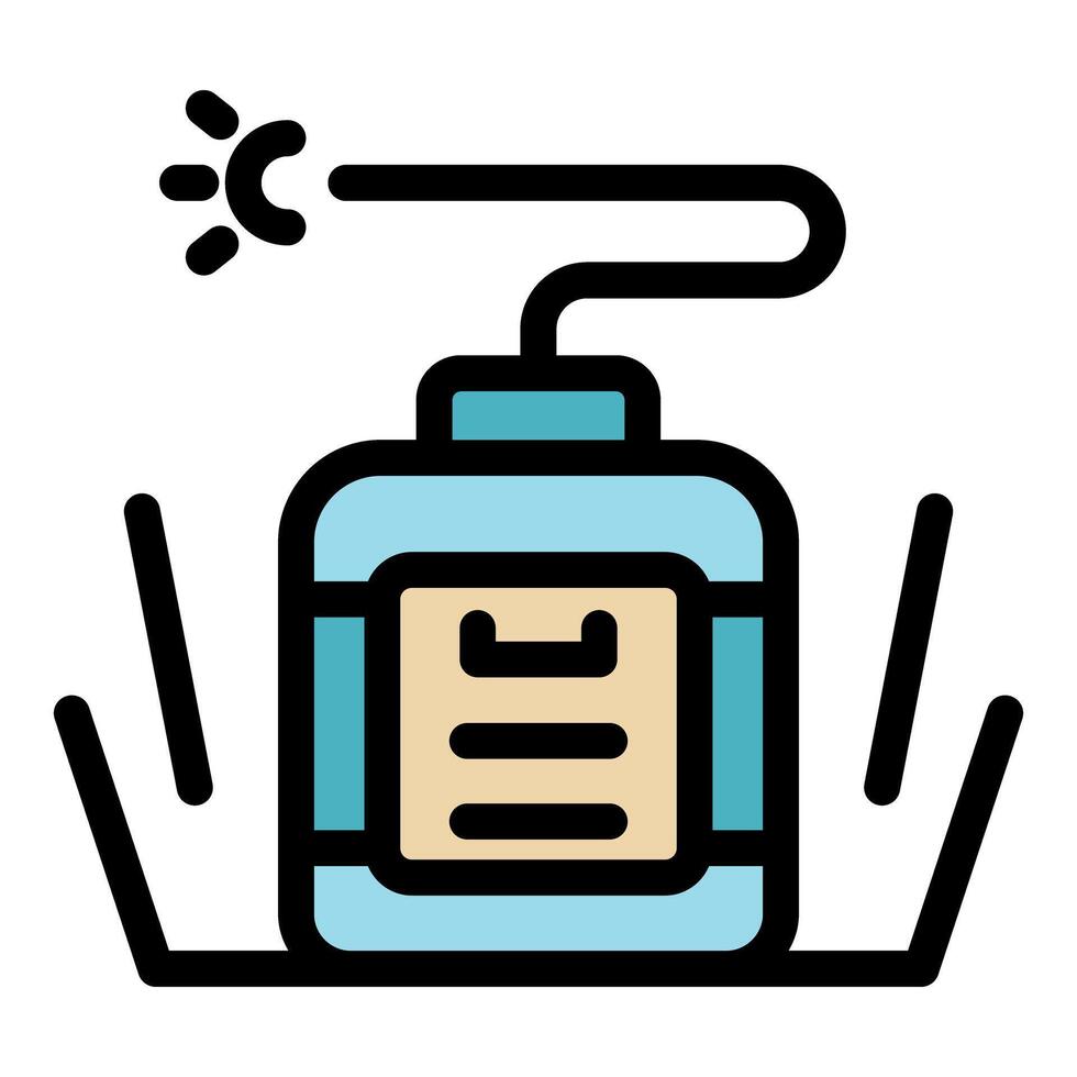 Disinfectant spray bottle eliminating germs and bacteria for surface cleaning vector