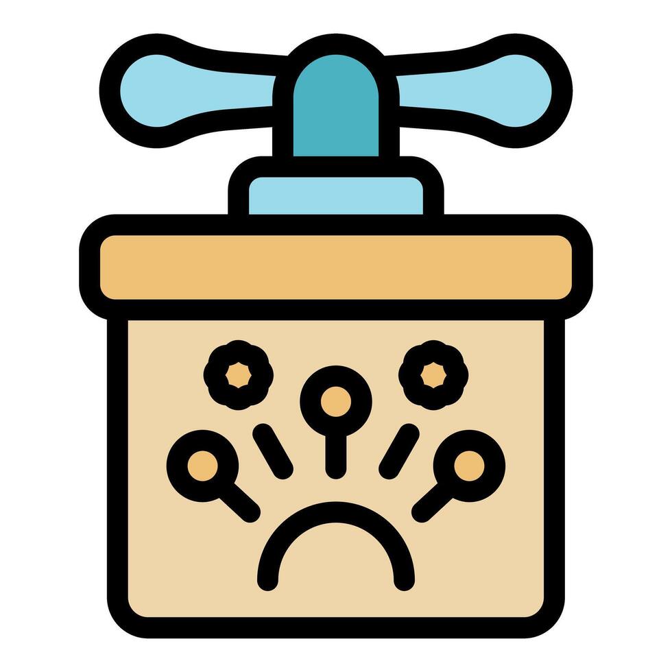 Detonator box with handle generating explosions, a symbol of danger and destruction vector