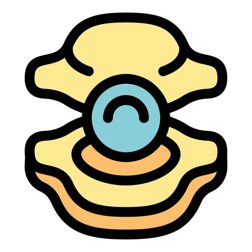 Open oyster showing inner pearl creating valuable jewelry vector