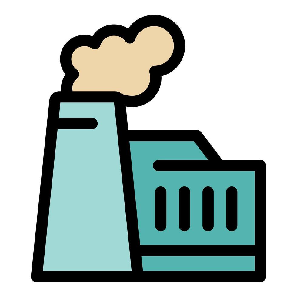 Industrial factory emitting smoke pollution into the atmosphere vector