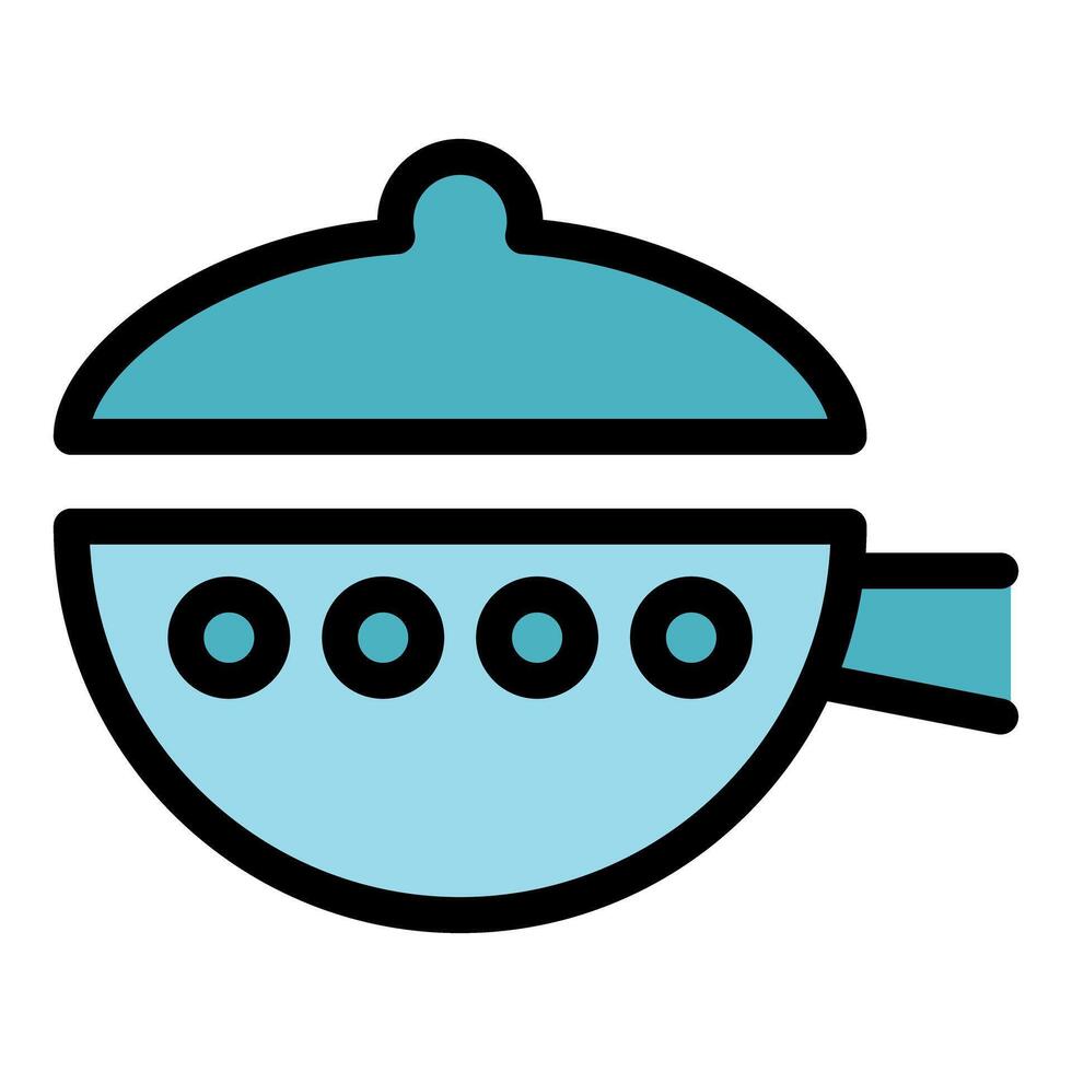 Modern double boiler pot maintaining temperature for cooking food vector