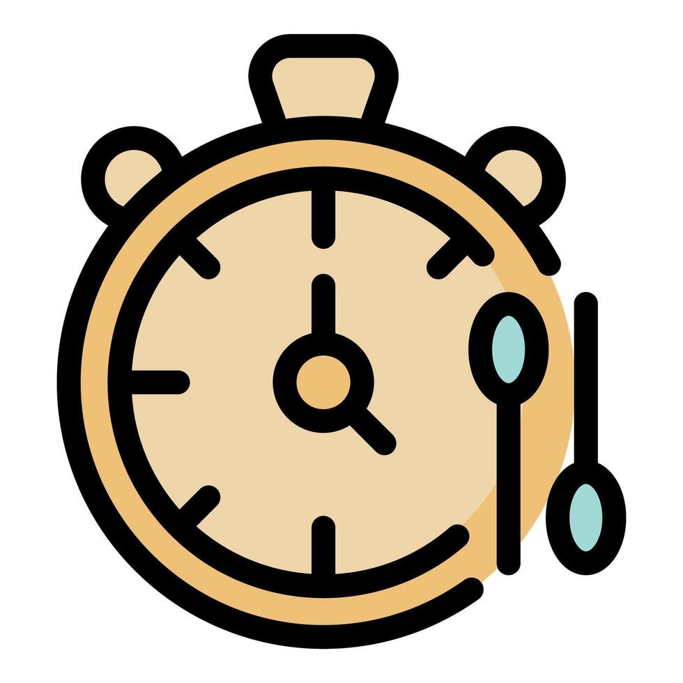 Intermittent fasting clock showing time to eat healthy food vector