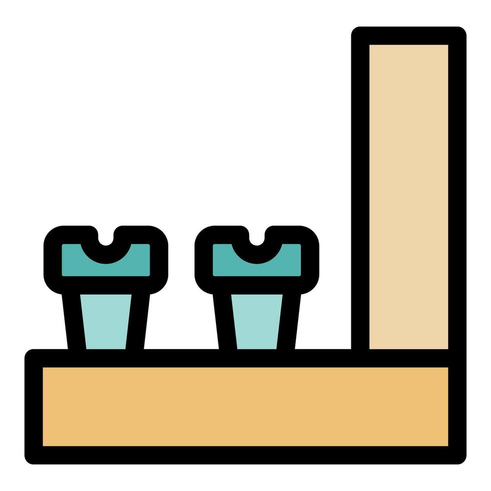 Rook chess piece standing on board next to other rook and wall in board game vector