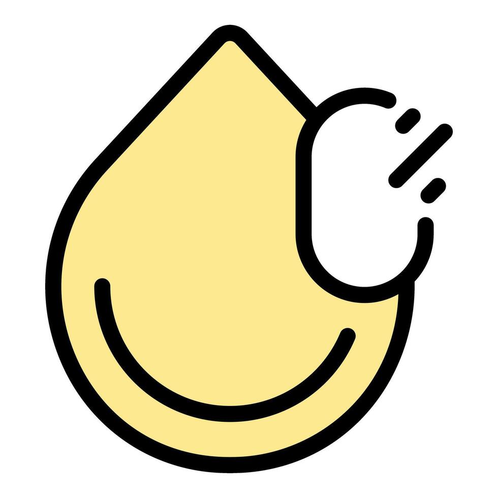 Humidity icon showing water droplet evaporating, representing dehumidification vector