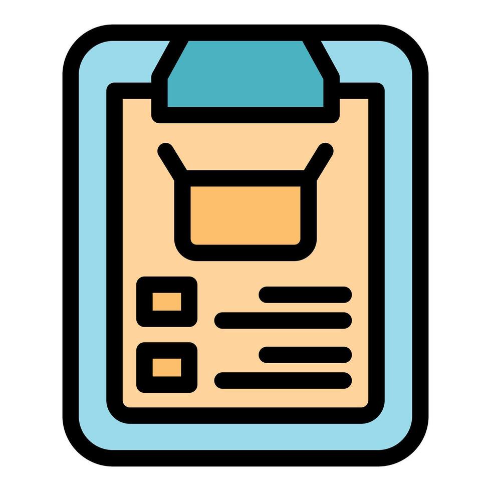 Clipboard showing delivery information and package tracking details vector