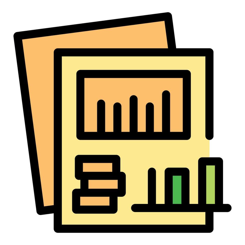 Financial report showing growth and positive business trends vector