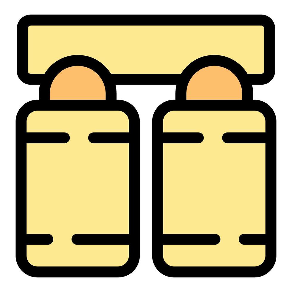 Jachin and boaz pillars supporting temple iconography vector
