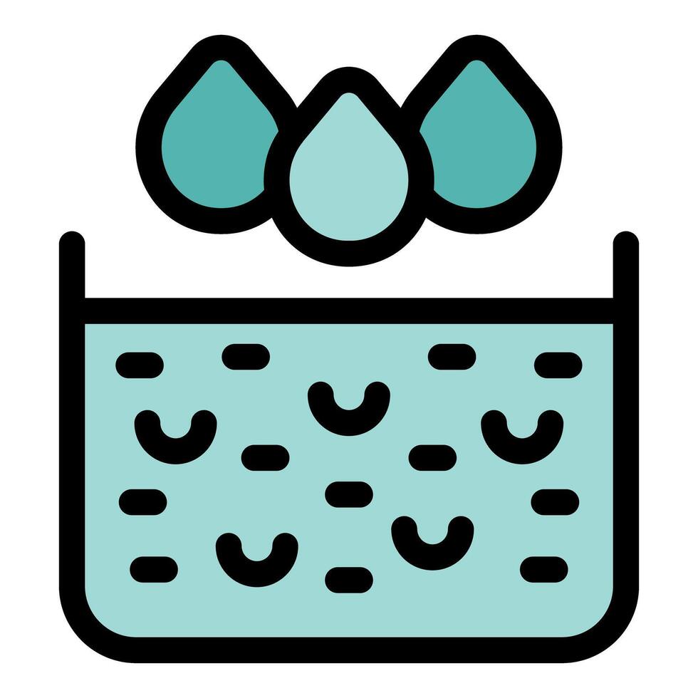 Water droplets falling into container with bacteria, virus, or germs vector