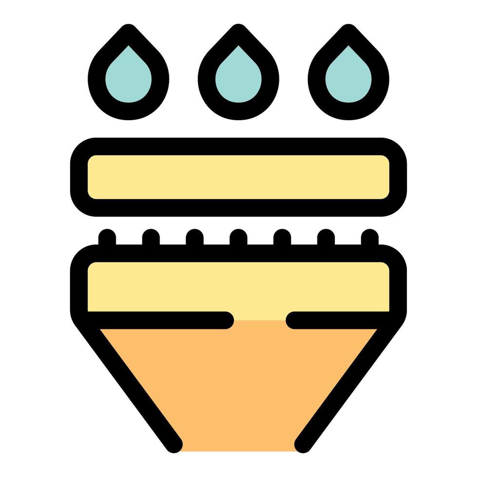 Filtering water drops through layers creating clean purified liquid vector