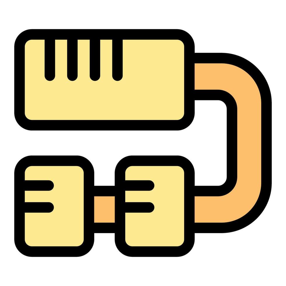 Usb cable connecting electronic devices for charging and data transfer vector