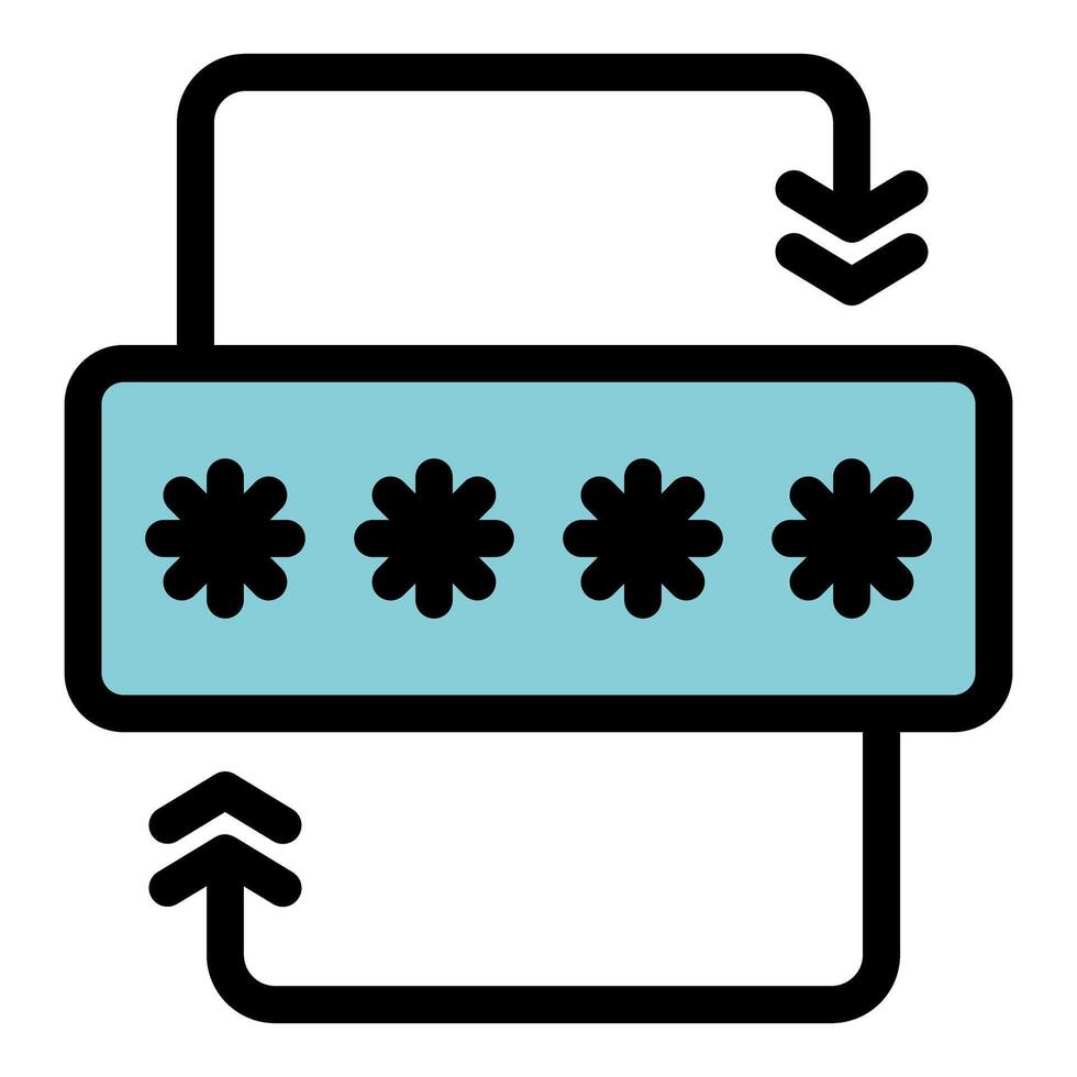 Login form with downloading and uploading arrows and password field vector