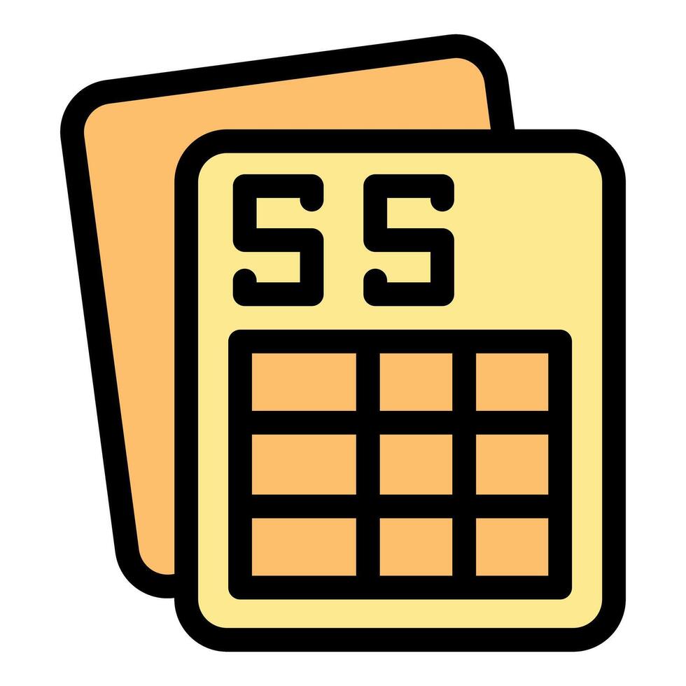 Spreadsheet software representing organized data management and calculation vector