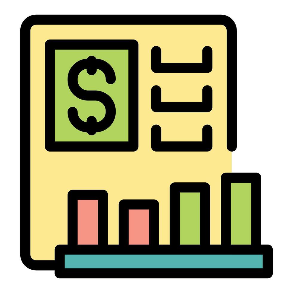 Financial report showing increasing profits with dollar symbol and data chart vector