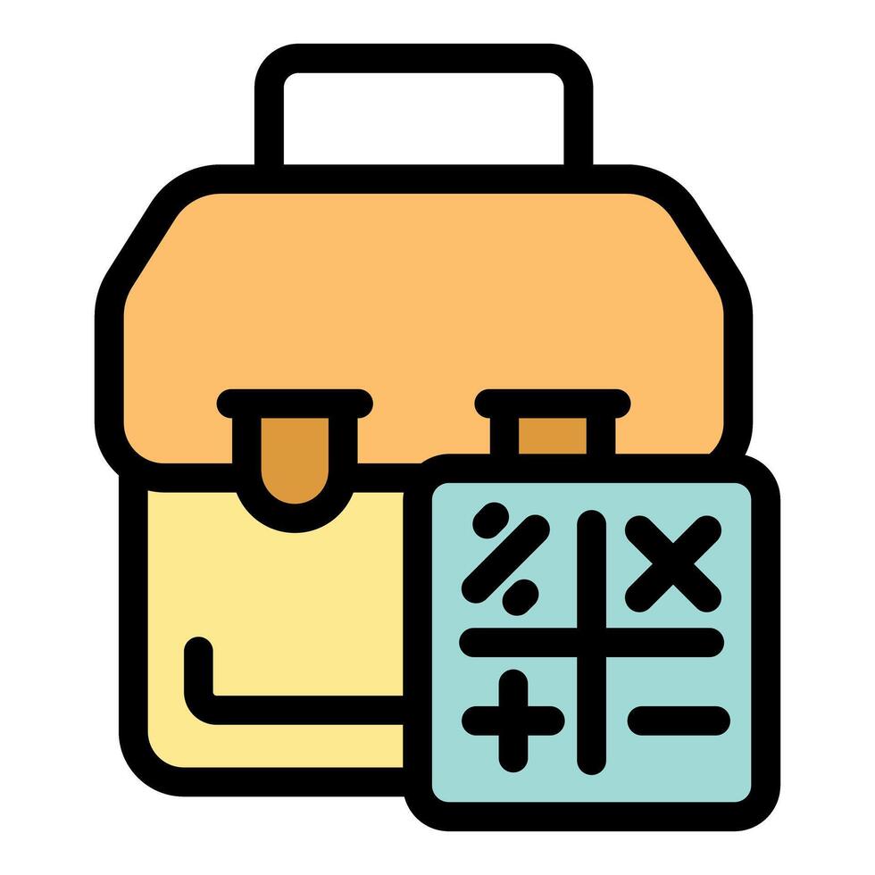 Calculating budget with portfolio, business accounting and financial analysis concept vector