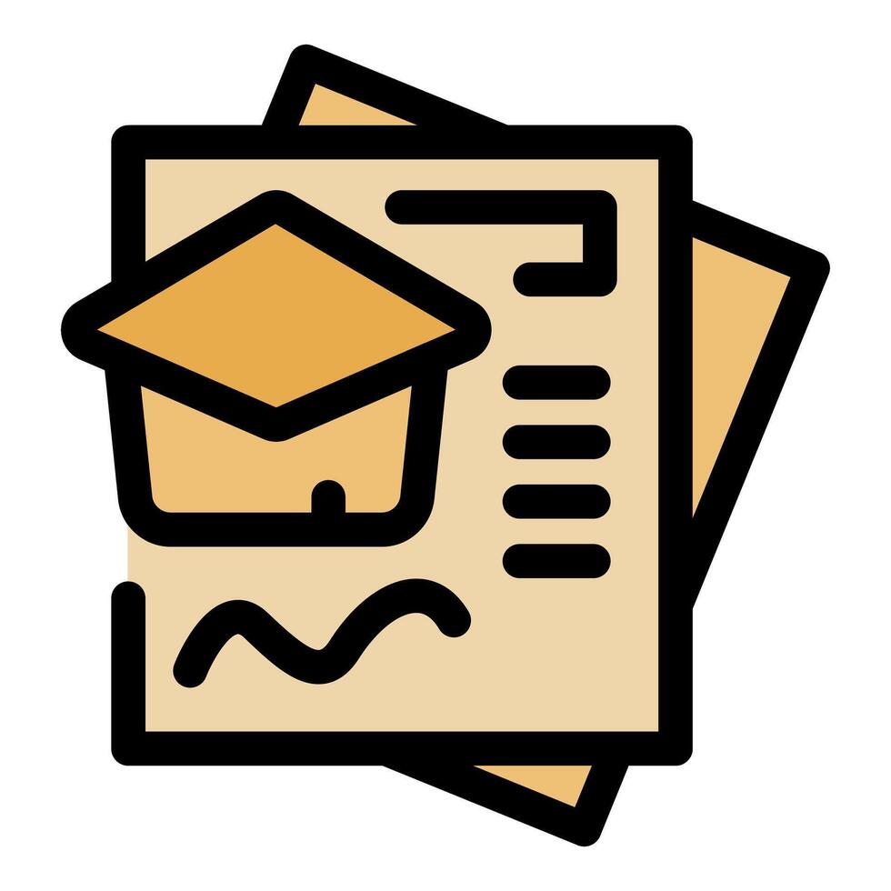Graduation certificate representing academic achievement and successful completion of studies vector