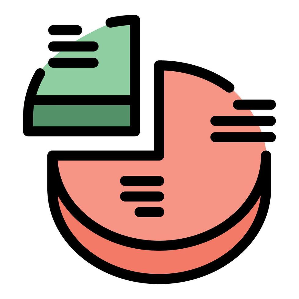 Colorful pie chart representing market share and data analysis vector