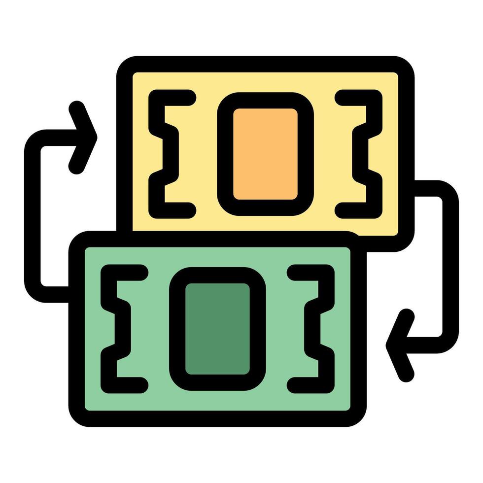 Money exchange representing currency conversion and global finance vector