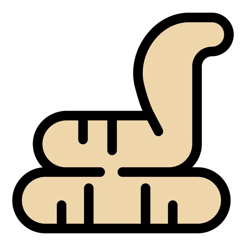 Worm crawling and winding on ground, nature's simple creature vector