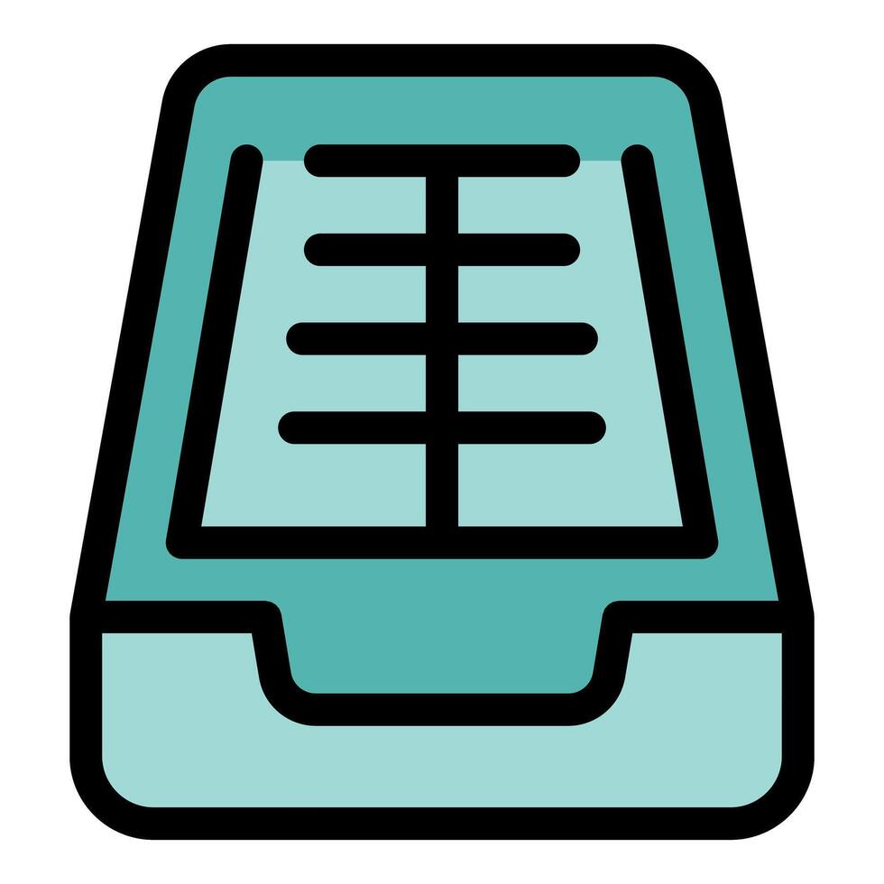 Archive box storing files and documents for easy organization vector