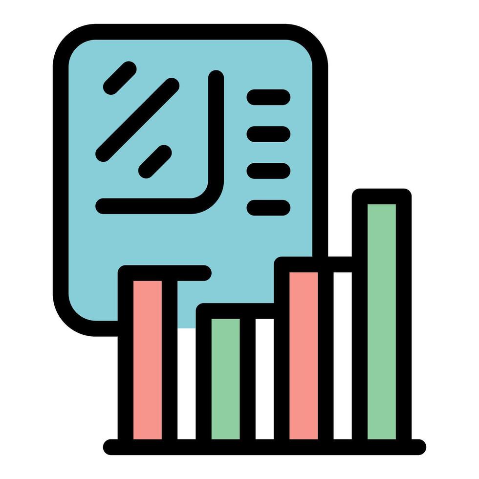Data report generating colorful bar graph for business analysis vector