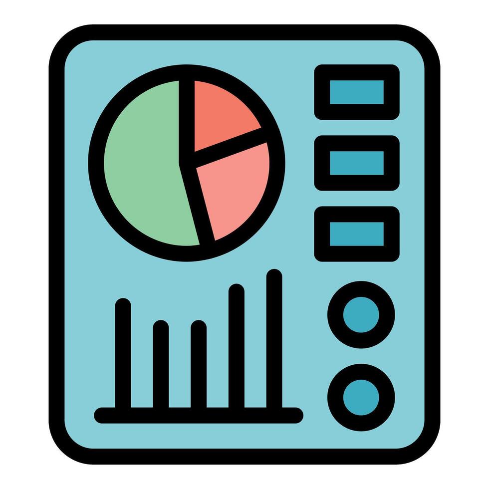 Tablet showing pie chart and bar graph for business analysis vector