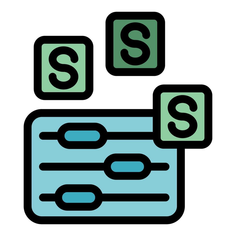 Spreadsheet software representing saving money and business management vector