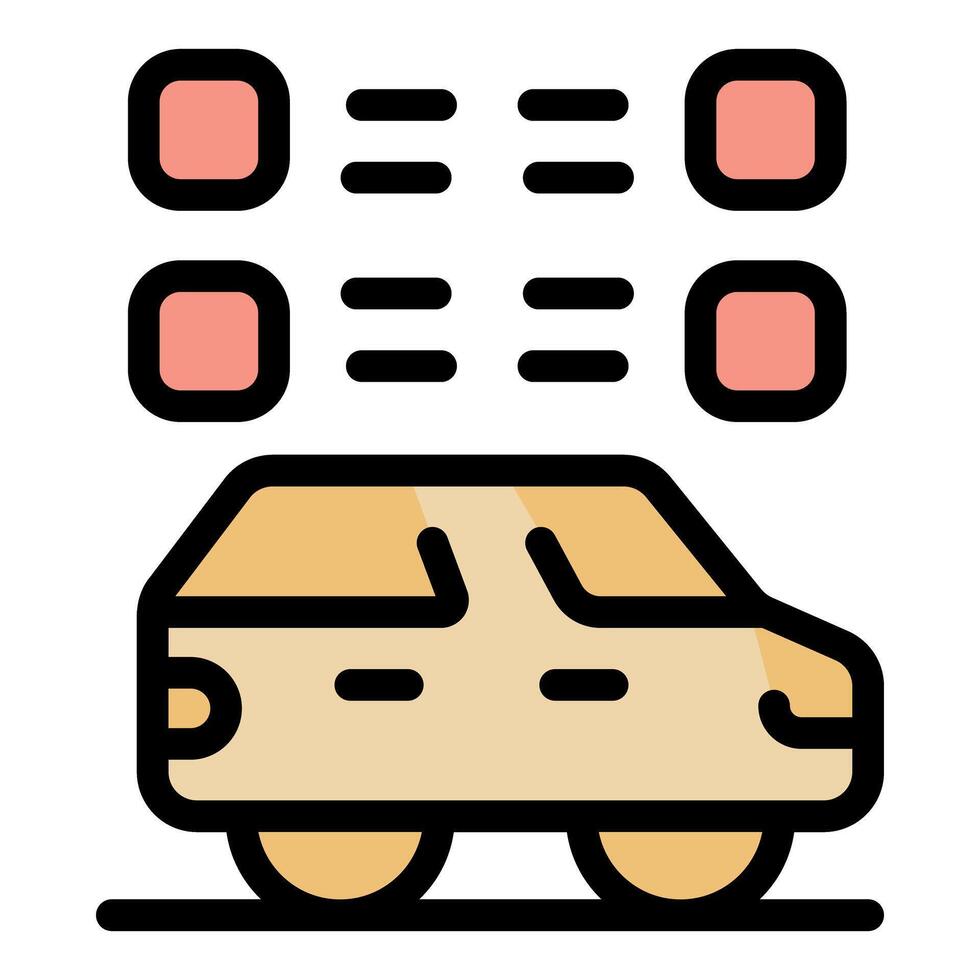 Car sharing app showing location tracking and nearby vehicles vector