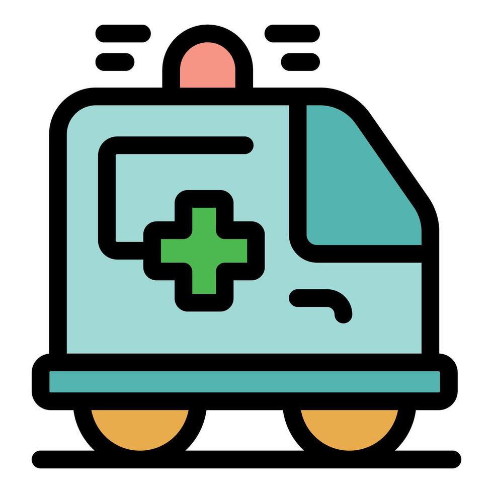 Fast ambulance cartoon rushing to emergency, saving lives with speed and care vector