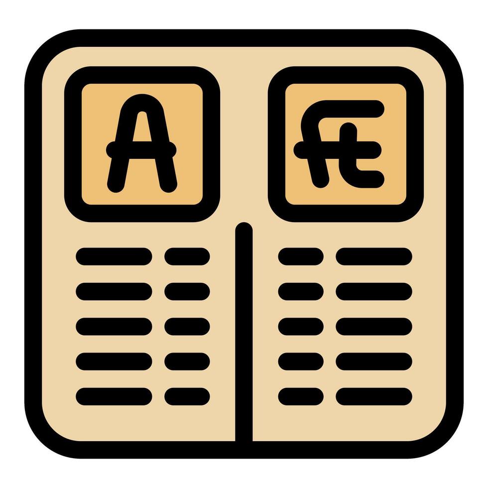 Online translator translating text from different languages vector