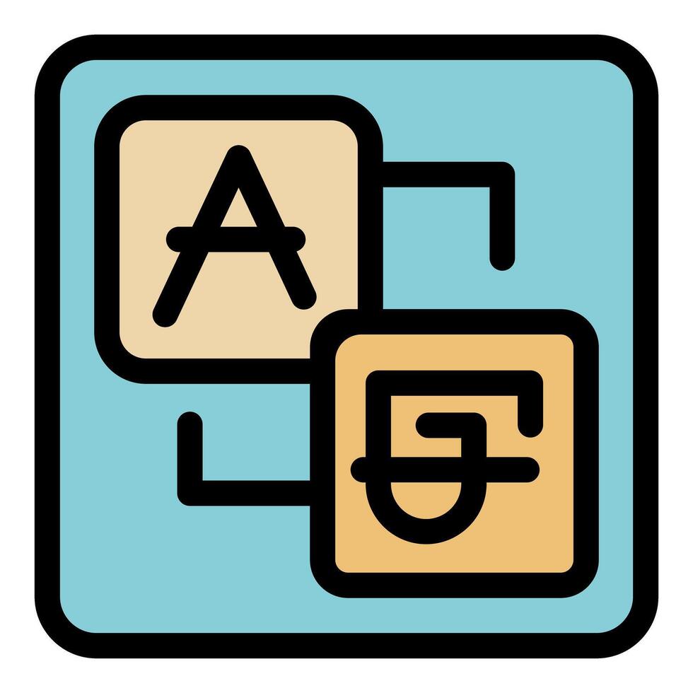Online translator converting letter a to letter g, changing language and communication vector