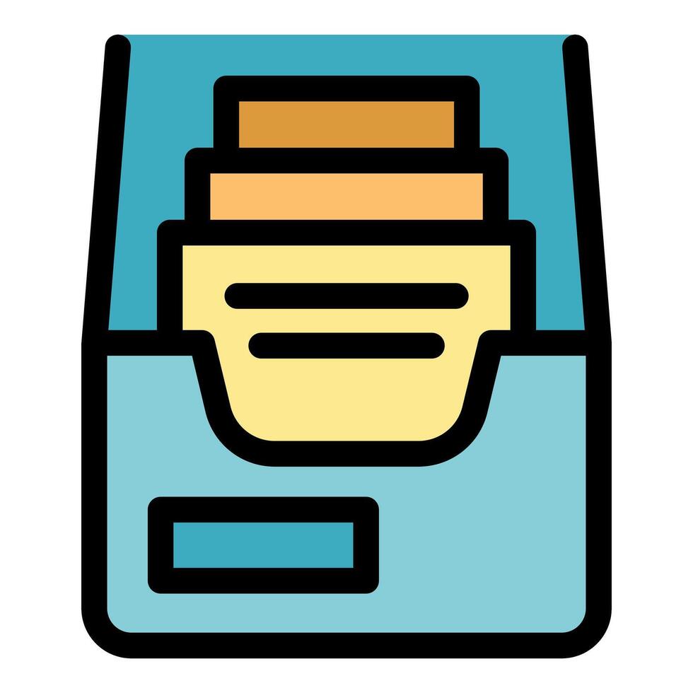 Archive box storing files and documents for easy organization vector