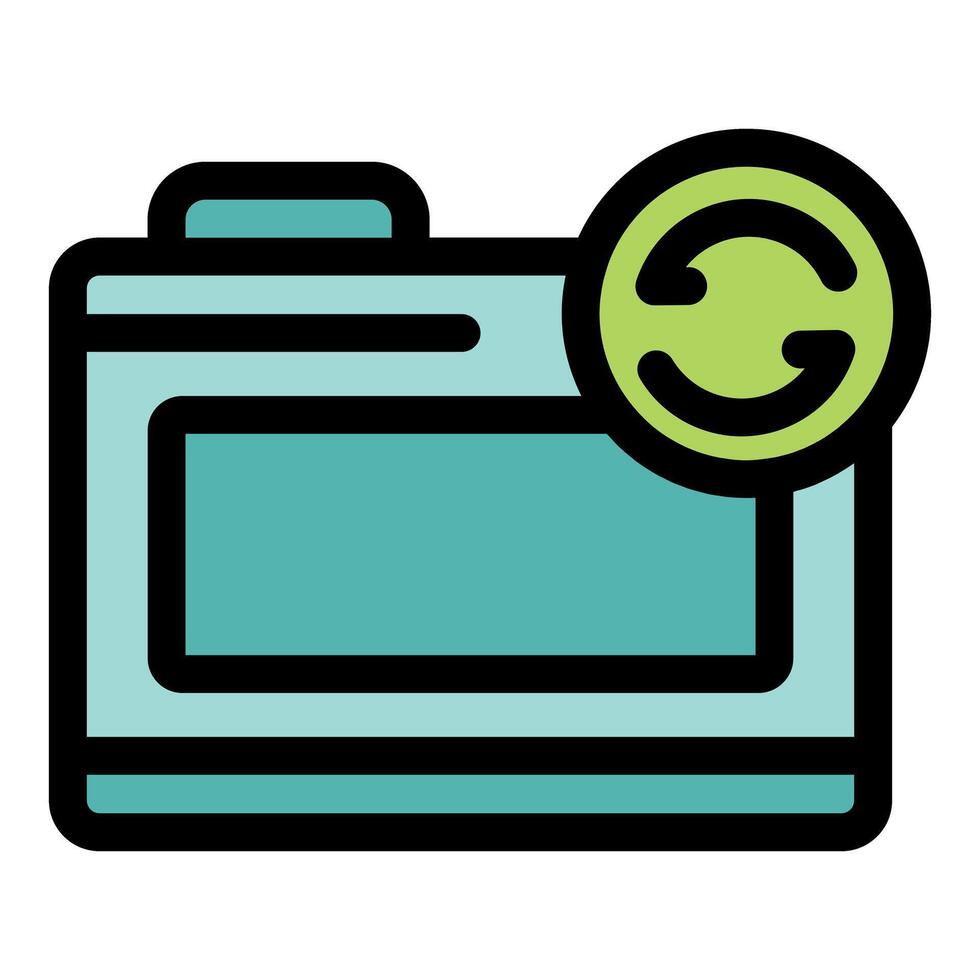 Microwave oven showing refreshing or cleaning process icon vector